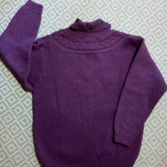 Eddie Bauer Purple Wool Sweater - Picture 4 of 5